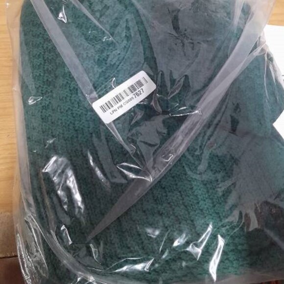 3 Pc Set Dark Green Knit Cozy Throw Blanket and 2 18" x 18" Pillow Covers - Picture 8 of 8